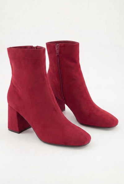 Square Toe Ankle Booties