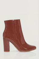 Block Heel Almond Toe Ankle Booties