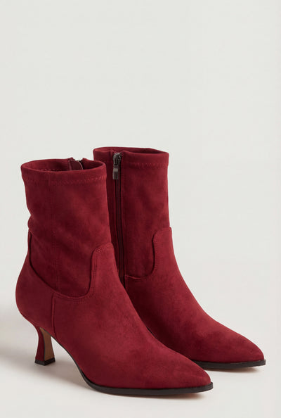 Pointed Toe Zip Ankle Booties