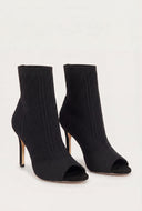 Peep Toe Stiletto Booties