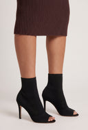 Peep Toe Stiletto Booties