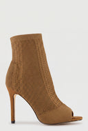 Peep Toe Stiletto Booties