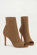 Peep Toe Stiletto Booties