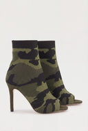 Peep Toe Stiletto Booties