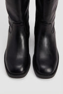Mid Calf Square Toe Riding Boots