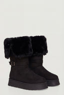 Fold Over Cuff Platform Winter Boots