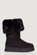 Fold Over Cuff Platform Winter Boots