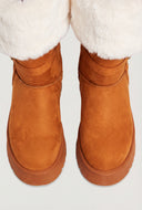 Fold Over Cuff Platform Winter Boots