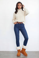 Fold Over Cuff Platform Winter Boots