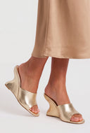Sculpted Wedge Mule Sandals