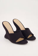 Sculpted Wedge Mule Sandals