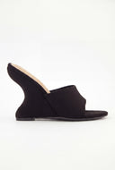 Sculpted Wedge Mule Sandals