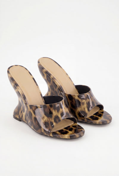 Sculpted Wedge Mule Sandals