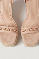 Chain Strap Espadrille Wedges