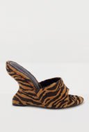 Open Toe Wedge Mules
