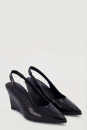 Pointed Toe Slingback Wedges