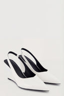 Pointed Toe Slingback Wedges