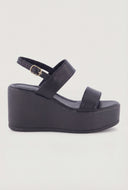Double Band Platform Wedge Sandals