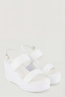 Double Band Platform Wedge Sandals