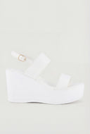Double Band Platform Wedge Sandals