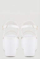 Double Band Platform Wedge Sandals