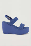 Double Band Platform Wedge Sandals