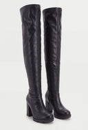 Chunky Heel Over The Knee Boots