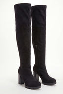 Chunky Heel Over The Knee Boots