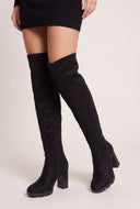 Chunky Heel Over The Knee Boots