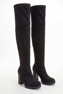 Chunky Heel Over The Knee Boots