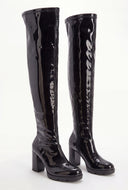 Chunky Heel Over The Knee Boots