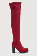 Chunky Heel Over The Knee Boots