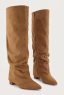 Fold Over Knee-High Slouch Boots