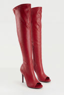 Open Toe Thigh High Boots