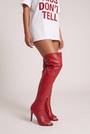 Open Toe Thigh High Boots