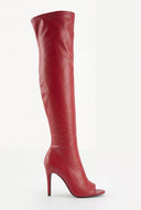 Open Toe Thigh High Boots
