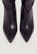 Slouchy Pointed Toe Kitten Heel Boots