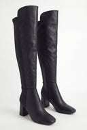 Block Heel Over The Knee Boots