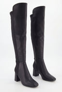 Block Heel Over The Knee Boots