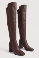 Block Heel Over The Knee Boots