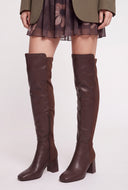 Block Heel Over The Knee Boots