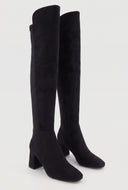 Block Heel Over The Knee Boots
