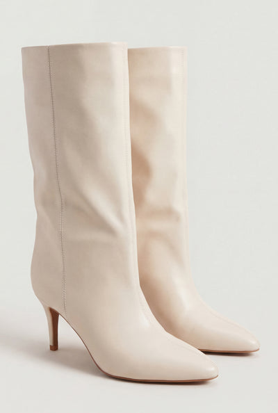 Mid-Calf Pointed Toe Stiletto Boots
