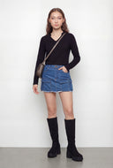 Mid-Calf Square Toe Chunky Heel Boots