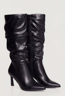 Mid-Calf Stiletto Slouch Boots