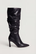 Mid-Calf Stiletto Slouch Boots