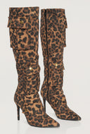 Valerie Cargo Knee-High Stiletto Boots