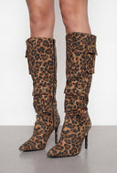 Valerie Cargo Knee-High Stiletto Boots