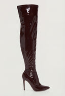 Thigh-High Pointed Toe Stiletto Boots