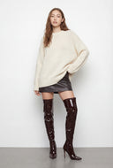 Thigh-High Pointed Toe Stiletto Boots